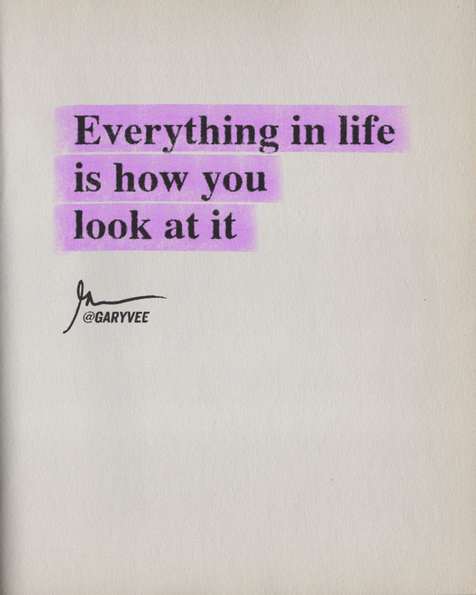 🌑 If you think thinks are Dark .. they’re Dark 

🌕 if you think thinks are Light … they’re light

👯‍♀️Pay attention to who you spend time with and how do they see life, pay attention to which TV shows you watch, social media personalities you follow ... it's time to choose