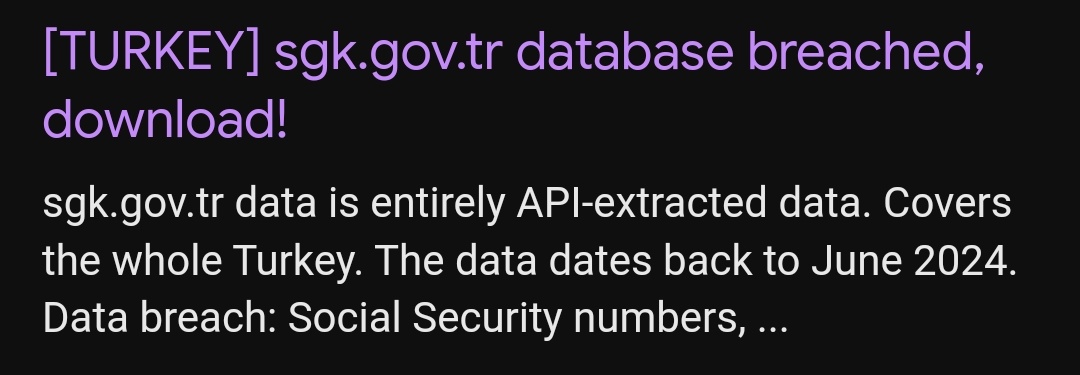 Bir forumda reputationu 0 olan kullanıcının iddiasına göre sgk verileri sızdırılmış. Ben fake olduğunu düşünüyorum.