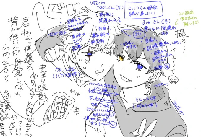 さも設定かのように書かれている文字の全てに信ぴょう性はない(自分のキャラクターなのに