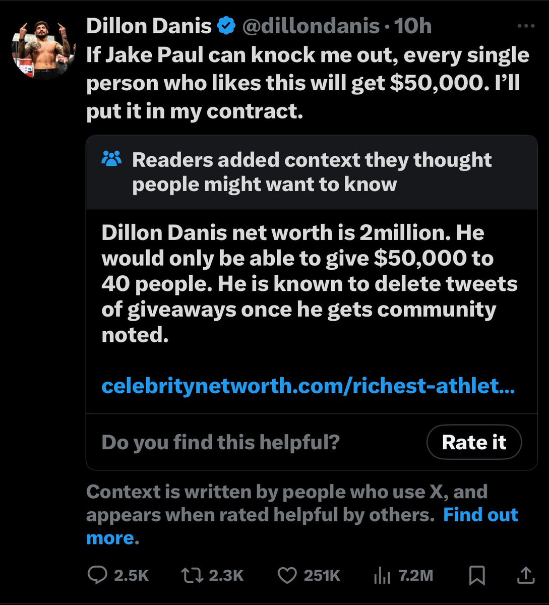 JamieHayward20's tweet photo. @dillondanis Community notes called you out https://t.co/m5Ez4TZi5A