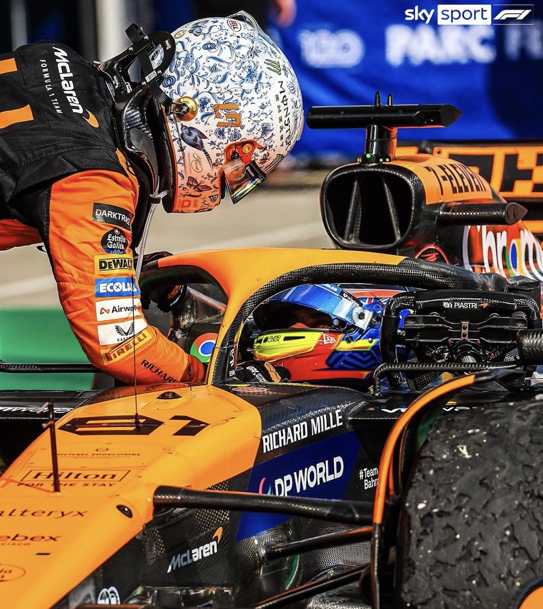 THIS is my team. My duo, the ones I care for and want to do well. Lando and Oscar, the incredible drivers you both are