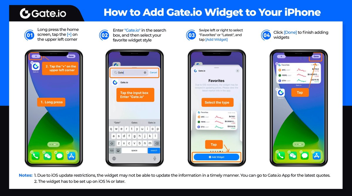 Gate's tweet image. #NewUserGuide 📈 Stay updated with market trends right from your home screen! 📲 Learn how to add the Gate.io widget to your phone👇

More: gate.io/help/guide/fun…

#Gateio