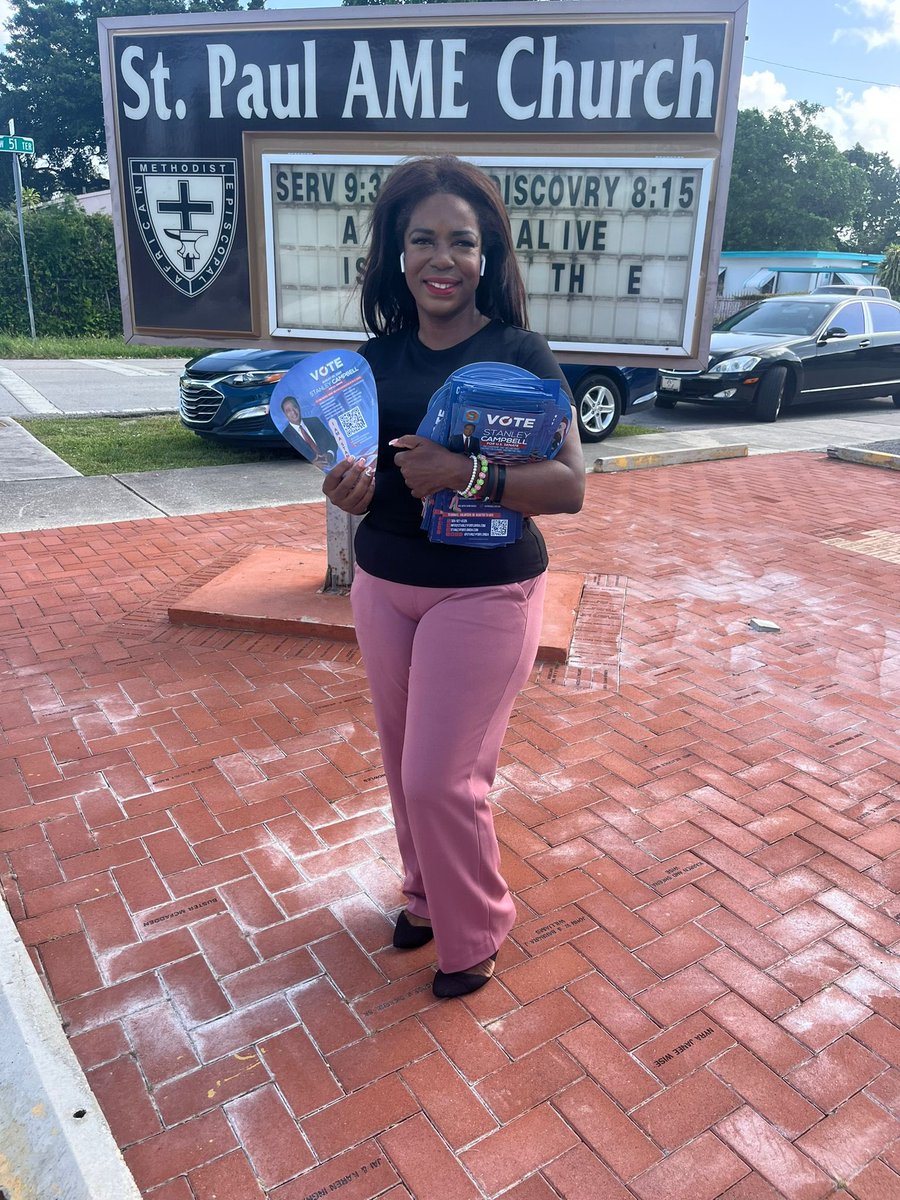 StanleyforFla's tweet photo. #TeamCampbell is attending 100 Black Men of South Florida Events. Today we are at St. Paul AME Church in Liberty City!
#StPaulAme #LibertyCity #Miami #StanleyforFlorida #Campbell2024 https://t.co/LsbuSdkqdr