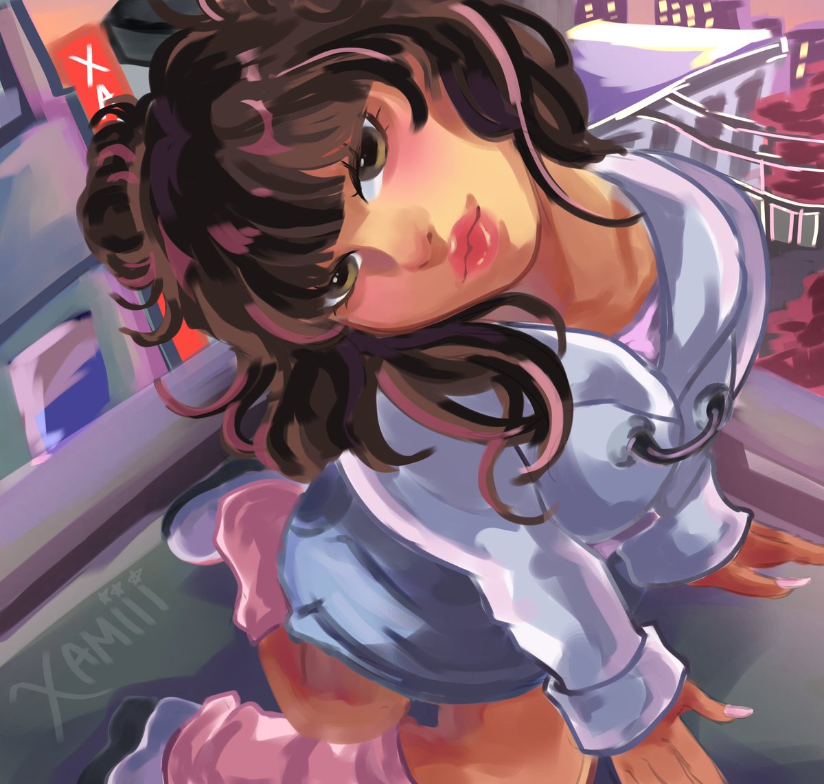 xamshinx's tweet photo. here's Isabelle! Fendi's (soon to be) gf and Cherri's best friend, she's an Education student in "Di Magiba State University" *wink wink* and a Hyperfeminine girlie who demands princess treatment from everyone 🫶 https://t.co/DYR5e2yFI0