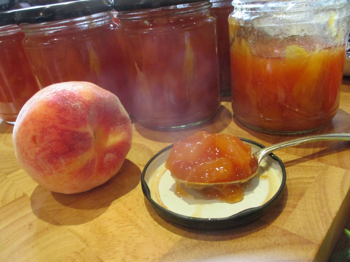 Made some peach jam with the last 2 kg of #homegrown peaches. We rarely eat jam - but this tastes just like nectar from the #Gods and will go perfectly with a wedge of kefir labneh cheesecake! Saved the very last one for my breakfast tomorrow. #Pure #organic #fruit #alchemy! 🍑