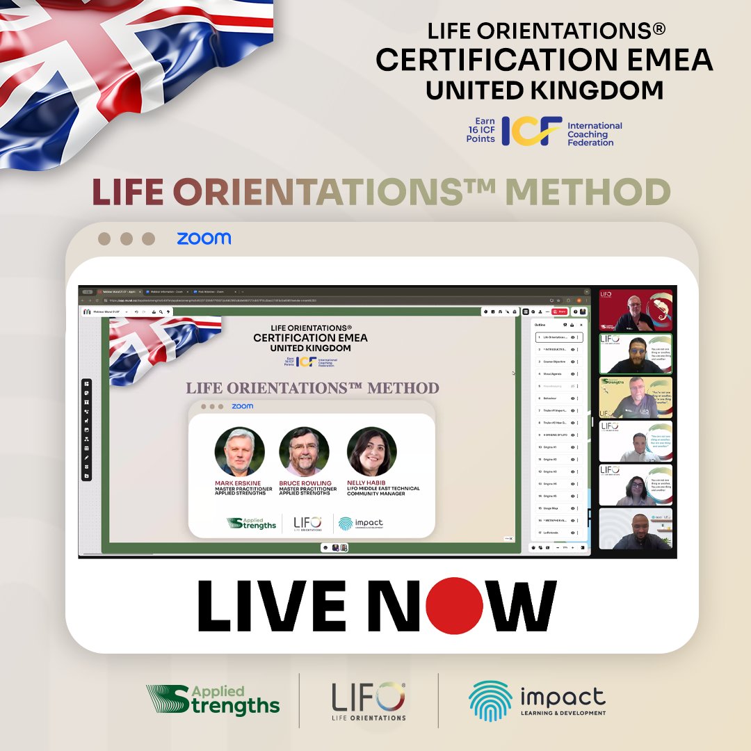 Impact_LD's tweet photo. LIVE NOW! 

Our Live Session with Mr. Mark Erskine and Mr. Bruce Rowling, Master Practitioners - Applied Strengths is on🔥.

#Impact_LD #BCon  #LIFOatUK https://t.co/raEXlNSR8r