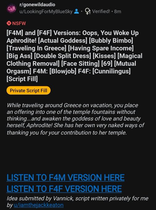 New audio now up on Reddit!! 💙😘  https://t.co/kNVJvmJVpY https://t.co/rTe5vJ85SK