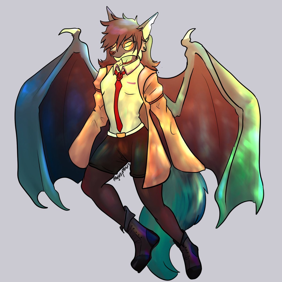 Commission for <a href="/bats6207/">bats</a> 

Lighting up the waaaazzzzoooooo

#furry #furryart #wolf #bat #wolfbat #hybrid