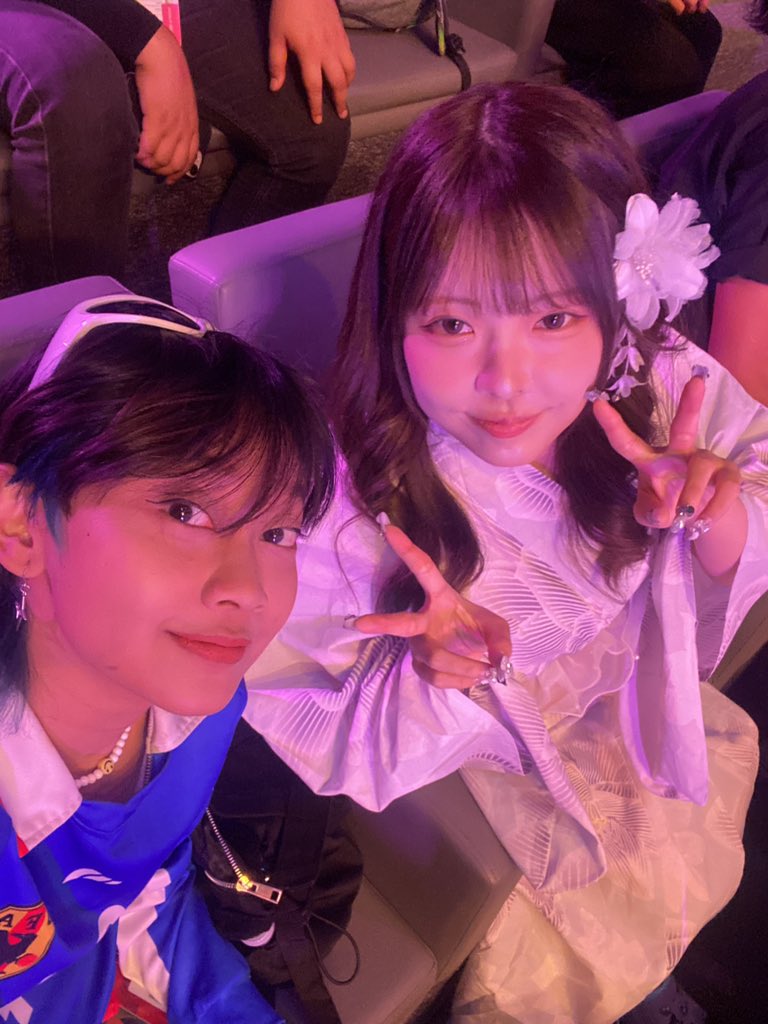 pewssion's tweet image. with @xiinya_jp watching @GaiminGladiator beat TL in the first game🥶😱🔥#EsportsWorldCup #RiyadhMasters