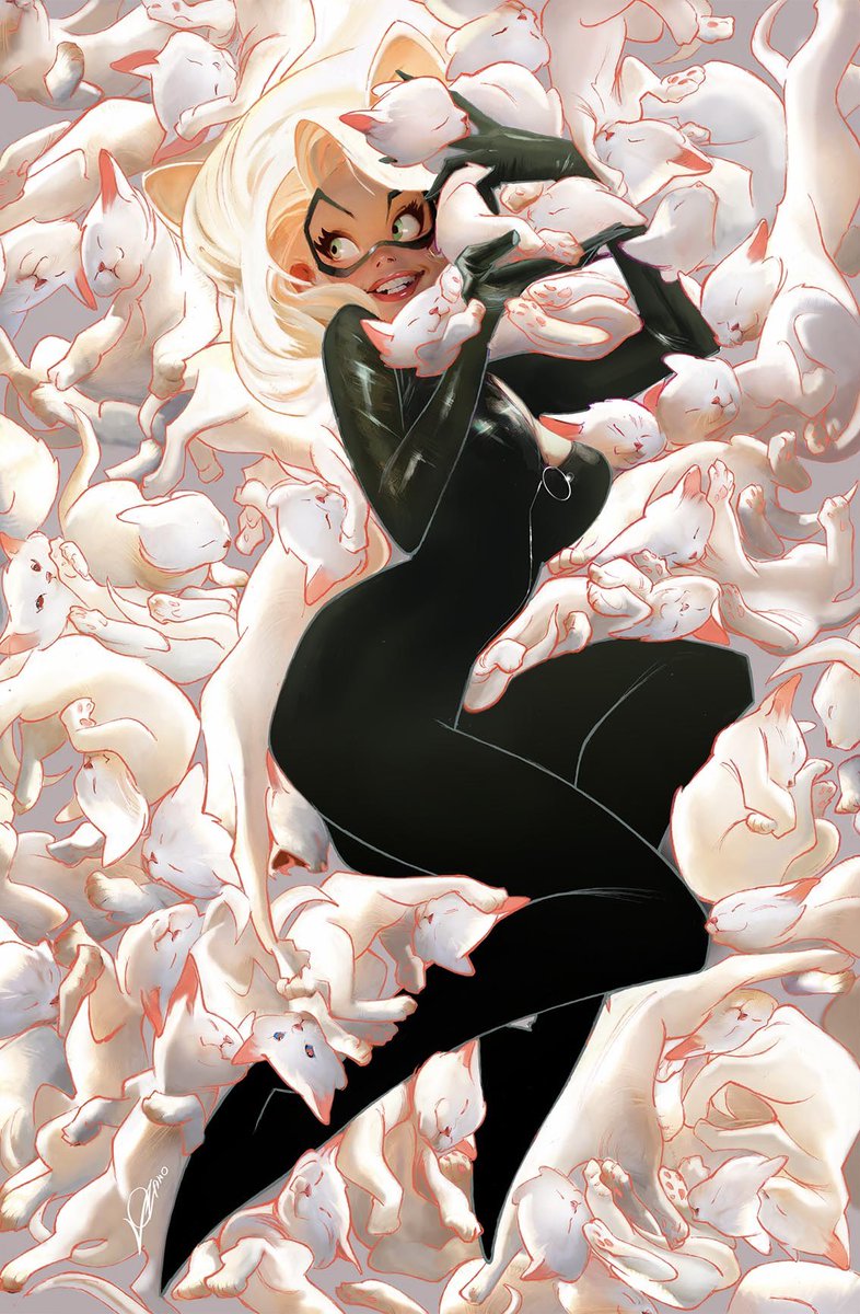 Lozifer's tweet image. THE AMAZING SPIDER-MAN #56!
I'd like to thank @DarrenHutchinson of @UnkownComics for overcoming my cat trauma and giving me the opportunity to capture the cat on a superduper variant cover one more time
#BlackCat #SpiderMan #56 #UnknownComics #MarvelComics #AlexanderLozano