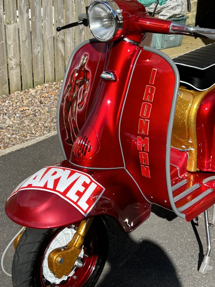 Ready for the off! #Lambretta #Scootering #Marvel #IronMan