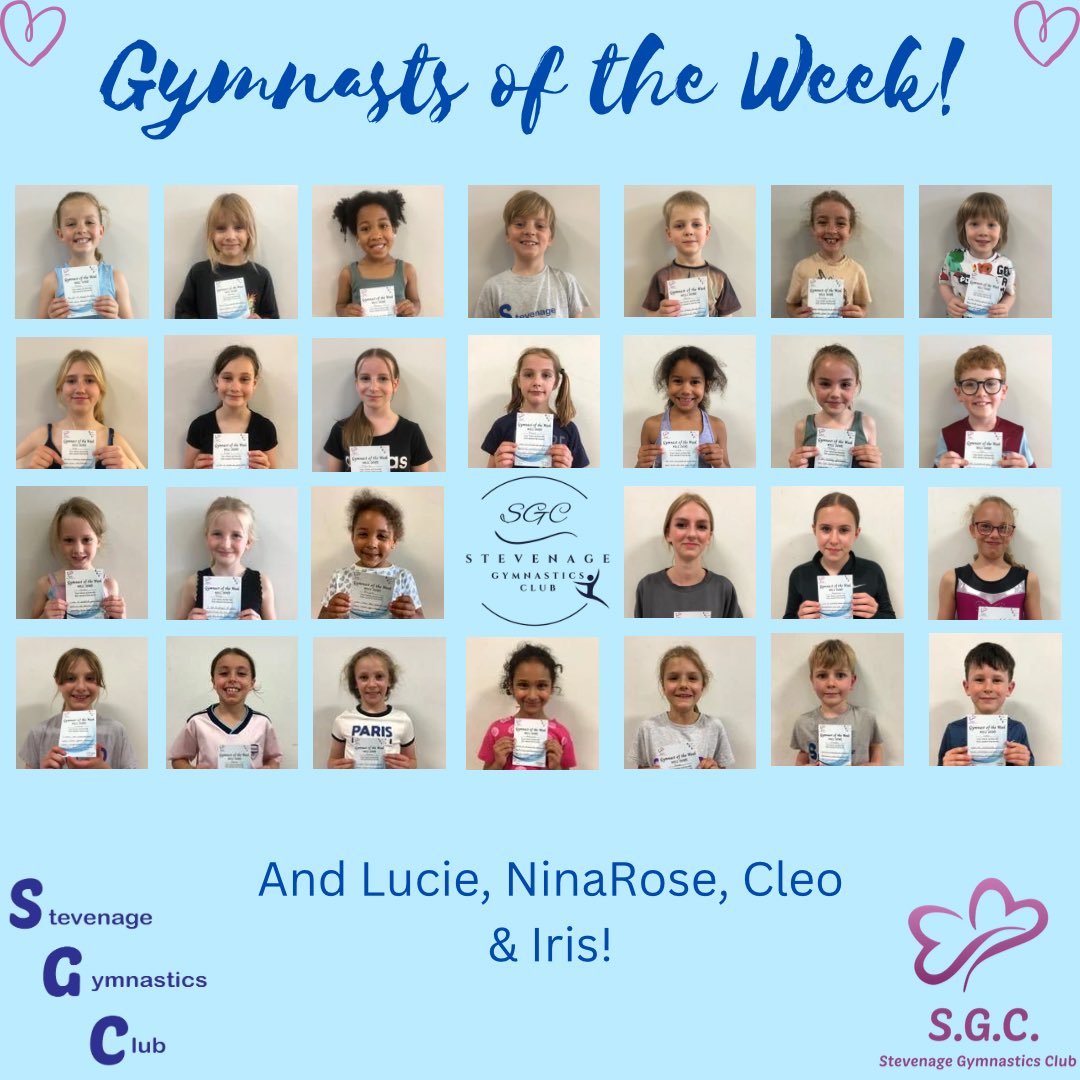 SGC_Gymnastics's tweet photo. And finally… our last Gymnasts of the Week for this term!    Well done to everyone! 👏🏻🤸🤸🏼‍♀️💜 https://t.co/ohl0PIzVx7