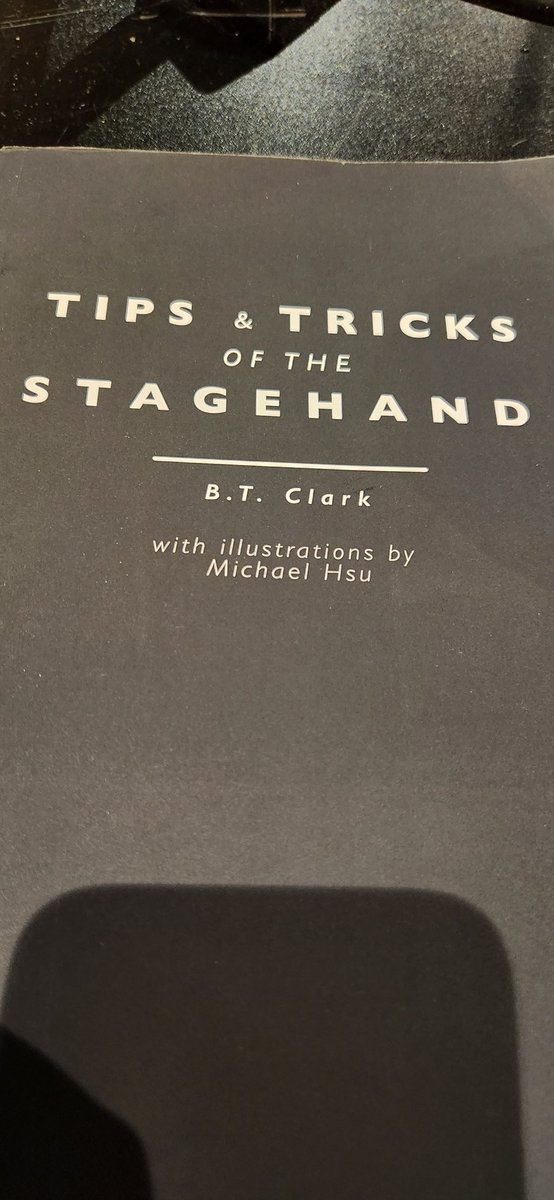 Frontlight22's tweet photo. What I believe to be the perfect compliment to the Backstage Handbook for the new stagehands out there on #stageshotsunday 
Not an ad https://t.co/Y7iTER6RsA