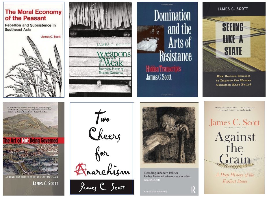 𝗝𝗮𝗺𝗲𝘀 𝗖. 𝗦𝗰𝗼𝘁𝘁 passed away on July 19. He was a political scientist and specialist in Southeast Asia. He was a dissident within Political Science. Yet his books opened up lines of research on central issues, such as the exercise of power and resistance to power.👇
