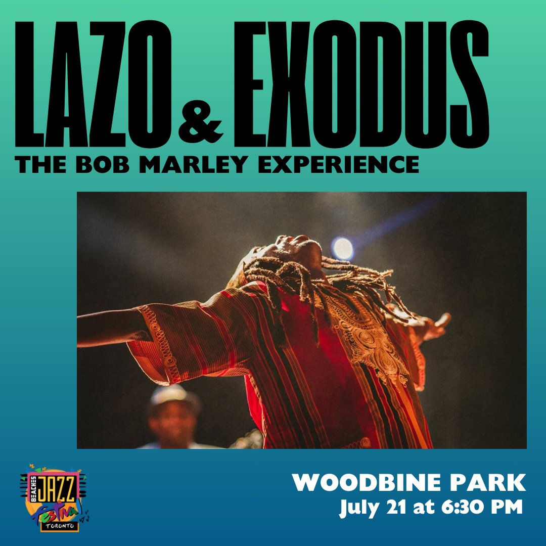 We conclude TD Weekend with a local fave Jerome Tucker, Chicago blues band Mississippi Heat and a fantastic Bob Marley Tribute with Lazo and Exodus the Bob Marley Experience.

Join us starting at 3:00PM to 8:00PM.

Free and fun for all!