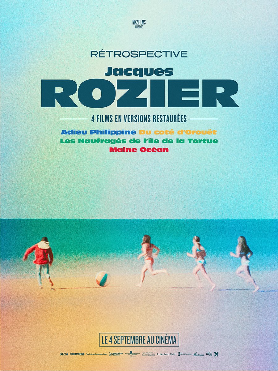 🏖️ #JacquesRozier revient au 𝐂𝐢𝐧𝐞𝐦𝐚 !
4 films restaurés dès le 𝟒 𝐬𝐞𝐩𝐭𝐞𝐦𝐛𝐫𝐞.

🎬𝐀𝐃𝐈𝐄𝐔 𝐏𝐇𝐈𝐋𝐈𝐏𝐏𝐈𝐍𝐄 (1962)
🎬𝐃𝐔 𝐂𝐎𝐓𝐄 𝐃'𝐎𝐑𝐎𝐔𝐄𝐓 (1973)
🎬𝐋𝐄𝐒 𝐍𝐀𝐔𝐅𝐑𝐀𝐆𝐄𝐒 𝐃𝐄 𝐋'𝐈𝐋𝐄 𝐃𝐄 𝐋𝐀 𝐓𝐎𝐑𝐓𝐔𝐄 (1976)
🎬𝐌𝐀𝐈𝐍𝐄 𝐎𝐂𝐄𝐀𝐍 (1986)