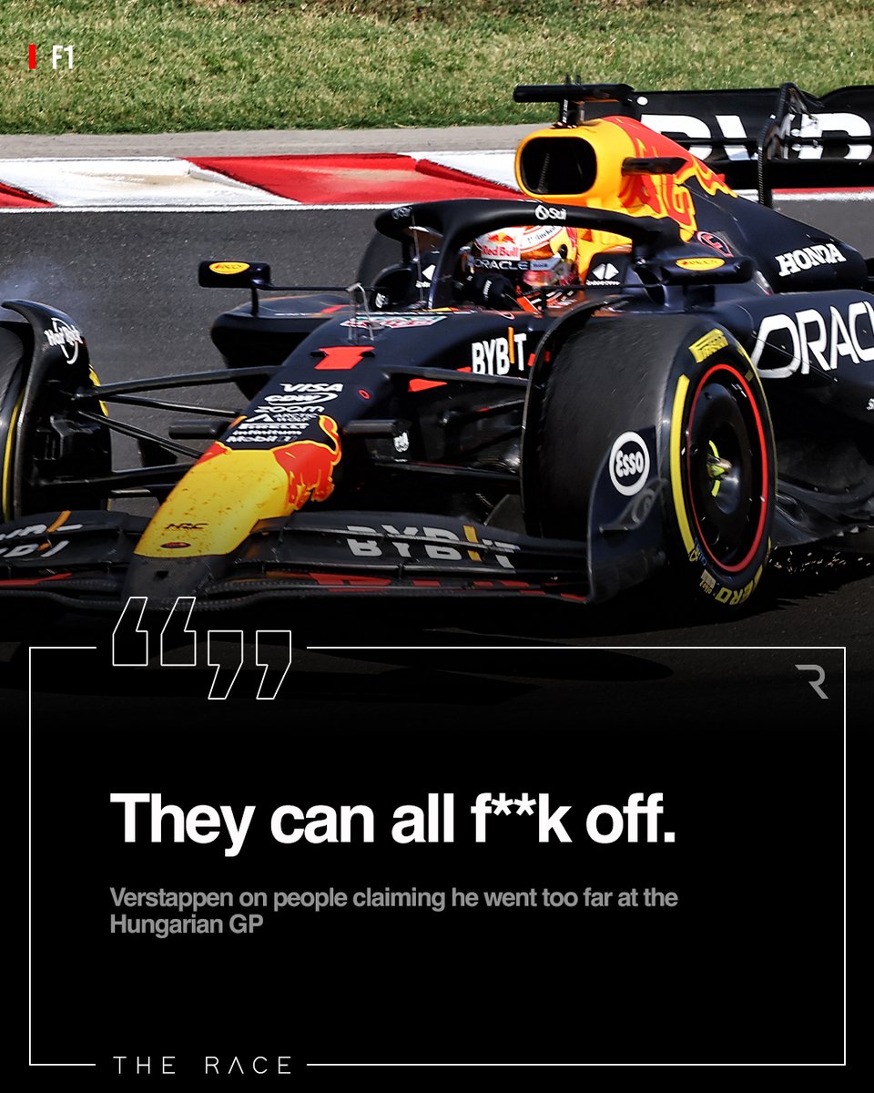 wearetherace's tweet photo. It was put to Verstappen some people had suggested he took his frustration too far today... and his response was fairly succinct: https://t.co/PAiSNKVeYg