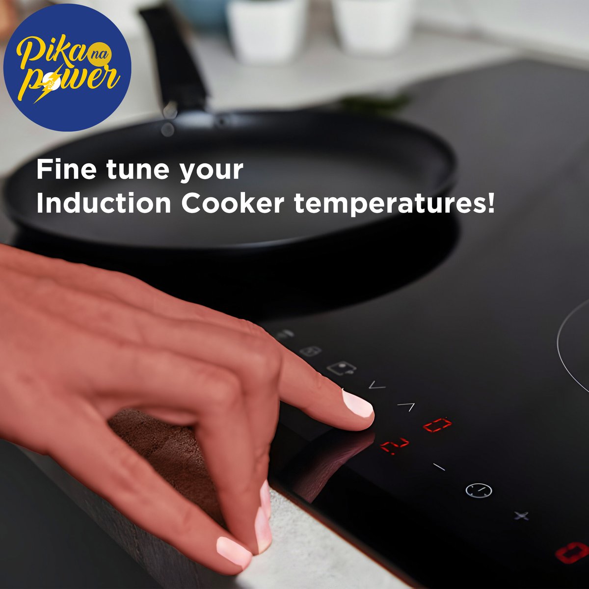 PikaNaPower's tweet photo. Become an induction cooker  temperature control expert today! Achieve perfect results every time by adjusting heat levels instantly using the touch panel!

#eCooking
#PikanaPower
#CleanCookingKE https://t.co/65PUZUuOF9