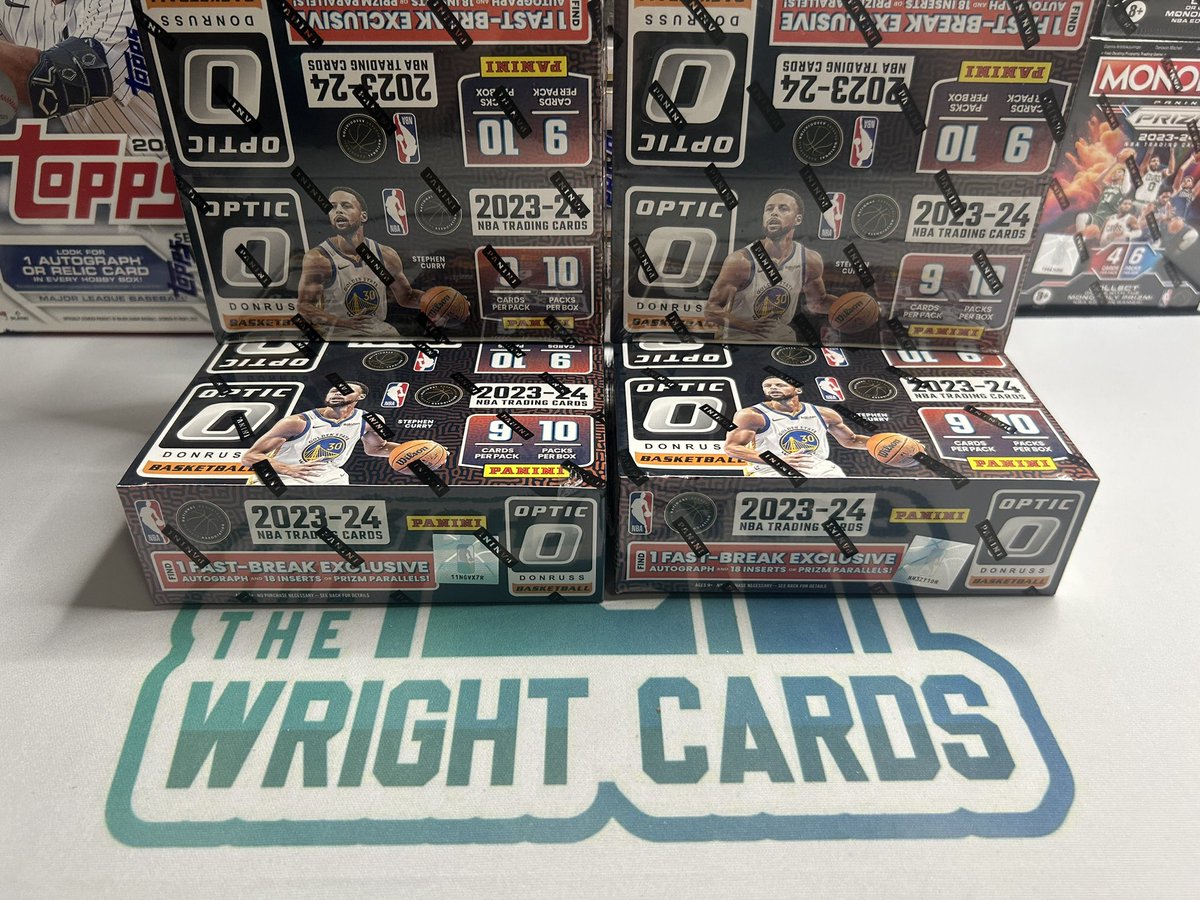 TheWrightCards's tweet photo. ‼️ Break #581‼️

4x 23-24’ Panini Optic Fast Break🏀 (Part 4)
4 Fast Break Autos, 72 Parallels/Inserts, 360 Cards💥

🔥ALMOST 2/3rd FULL🔥 BRAND NEW RELEASE

👀SPURS locked for random! Randomizing Spurs once FULL and PAID UP! Every team has a chance at SPURS👀

11 Teams left🚨PYT starting @ $25

Breaks when FULL on IG live🎯
Comment below to claim a team ⬇️  
@Hobby_Connect @sports_sell @CardboardEchoes  @DailySportcards @ILOVECOLLECTIN1 @HobbyRetweet_ @TheHobby247 @DirtyWorldRT
#TheHobby #TheWrightCards #TBBCrew