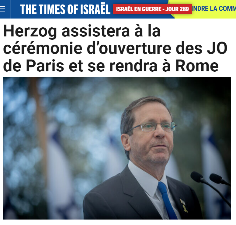 CharliesIngalls's tweet photo. 🚨 Honteux, abject, à vomir : le président israélien Isaac Herzog sera présent pour la cérémonie d'ouverture des #JO2024.

C'est un crachat sur les tombes des milliers d'enfants gazaouis tués par Israël, sur les dizaines de milliers de morts !

Il avait déclaré à propos de Gaza : « C’est toute une nation qui est responsable. Ce n’est pas vrai, cette rhétorique selon laquelle les civils ne sont pas conscients et ne sont pas impliqués, c’est absolument faux. Ils auraient pu se soulever, ils auraient pu lutter contre ce régime maléfique qui a pris le contrôle de Gaza lors d’un coup d’Etat.»

https://t.co/aTFJ9x2Luh

#BoycottIsrael #JO2024 

=====
N'oubliez pas de suivre ce compte @CharliesIngalls pour plus d'informations !
