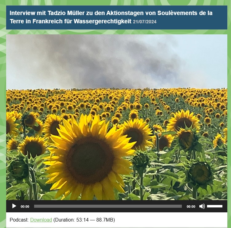 pinguin_cologne's tweet photo. Neu bei #radionordpol Interview mit @RealTadzioM zu den Aktionstagen von @lessoulevements u. @BassinesNon  #Wasserkämpfe in #Frankreich. #melle #LaRochelle #megabassines #manif20juillet #nobassaran #StopMegabassines #WaterJustice
https://t.co/4hiqsnYMMl https://t.co/cgF5cgk2i2