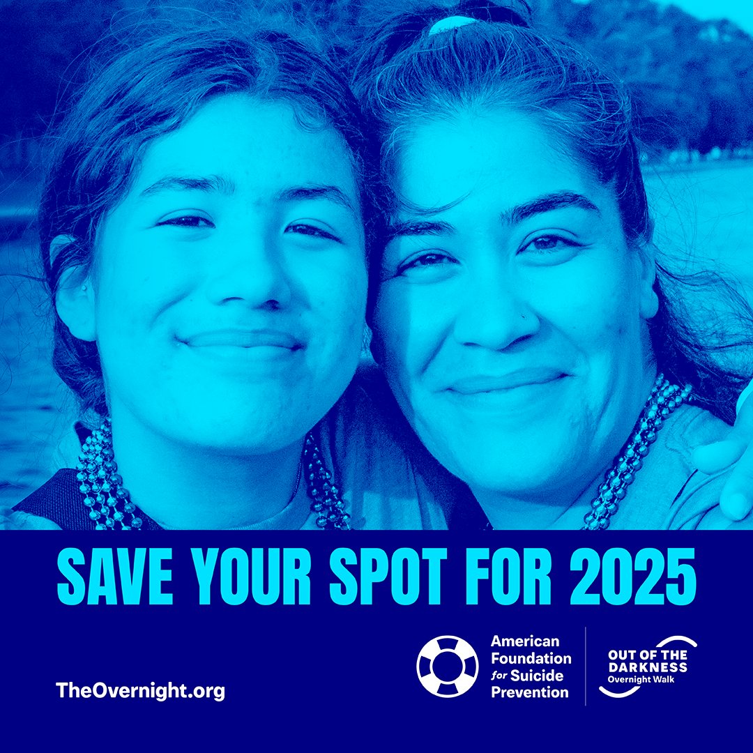 afspnational's tweet image. One month ago, thousands of people gathered to #StopSuicide. At our #OvernightWalk, you find community, support, and hope. Be the first to know about our 2025 Overnight Walk and save your spot today: TheOvernight.org/SaveASpot