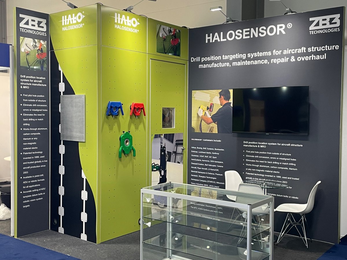 HALOSENSOR's tweet image. We are all setup and looking forward to meeting you all at stand 1560 in the Farnborough Airshow 2024 tomorrow 🚀✨ Stay tuned for updates and visit us to see how we can elevate your manufacturing and MRO processes! #FIA2024 #HALOSENSOR #ZB3