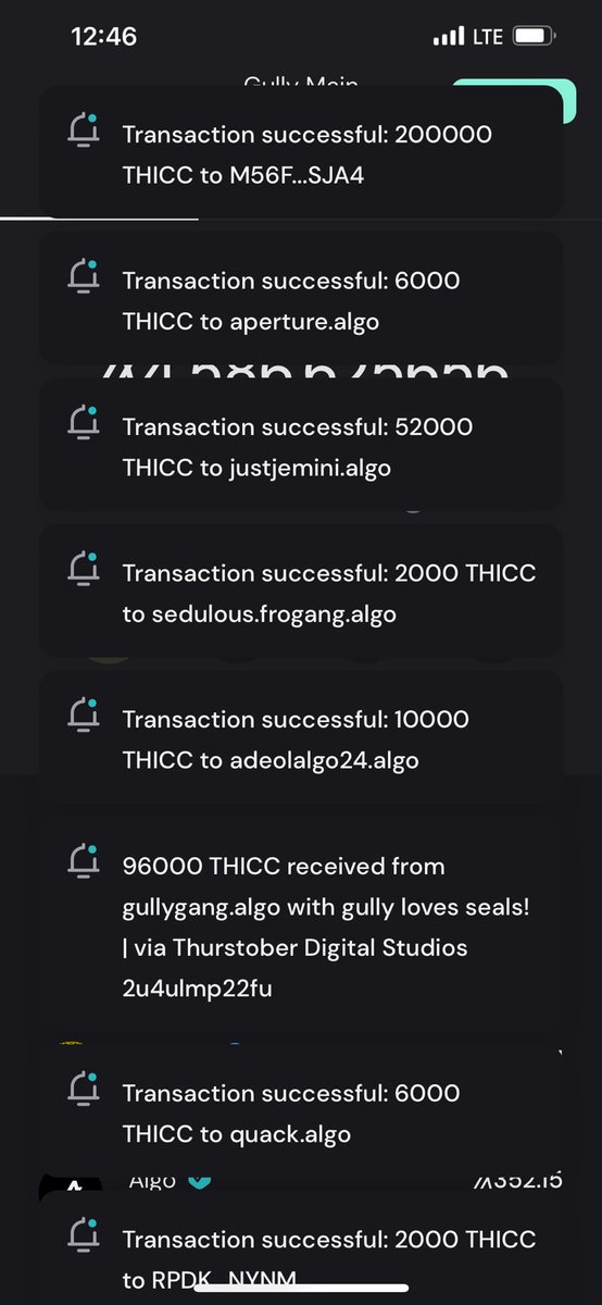 Gully ❤️’s <a href="/SealBuds/">SealCom</a> 
Surprise $THICC DROP 
JUST WENT OUT💪🔥☮️
#GetGully #GetSEALS #Algorand