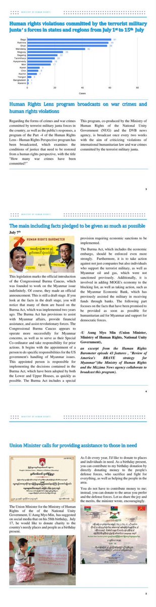 crystalkeyl's tweet image. Ministry of human rights
Bi- weekly Newsletter
18.7.2024
#NUG
#MOHR
#humanrights
#newslettersignup