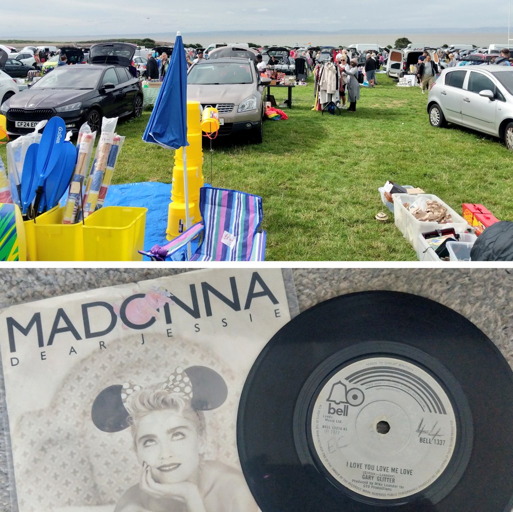 First time at Sulley car boot sale. Husband learned the hard to always inspect vinyl before buying (look closely) 🤦