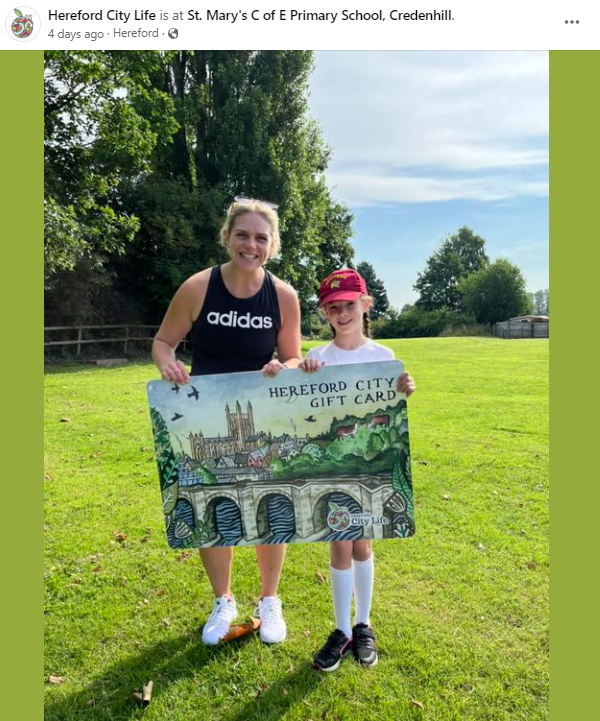 Flashback to earlier this week when our very own Mrs Jones was nominated &amp; won first place in Hereford’s Favourite Teacher Competition via Hereford City Life. Well done Mrs Jones. What a wonderful way to end this academic year!
facebook.com/share/GUyzKdu4…