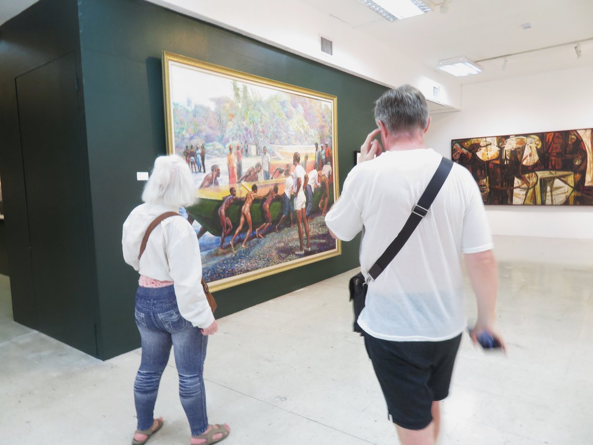 It's always a good time visiting the National Gallery of Jamaica @nationalgalleryja On display now is the Continuity exhibition. Come on one of our tours in Kingston to see and feel our creativity.