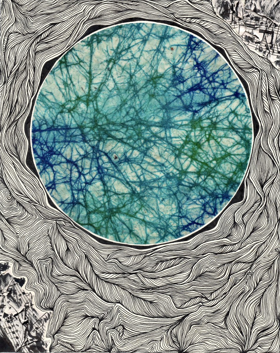 lineartwork's tweet photo. Quantum: newest 8x10 diptych! https://t.co/9Q70ujxIir