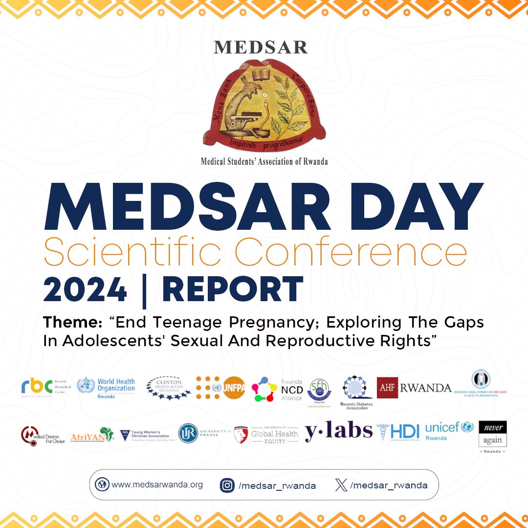 MEDSAR RWANDA (@medsar_rwanda) on Twitter photo We are pleased to share the report of the #MEDSARDay2024 #ScientificConference.
Check it out here issuu.com/medsar-rwanda/… Our heartfelt appreciations and gratitude to everyone who made this event a success. #WeAreMEDSAR
<a href="/WHORwanda/">WHO Rwanda</a> <a href="/HDIRwanda/">HDI Rwanda</a> <a href="/NARwanda/">Never Again Rwanda</a> <a href="/UNFPARwanda/">UNFPA Rwanda</a> <a href="/ahfrwanda/">AHF Rwanda</a> We are pleased to share the report of the #MEDSARDay2024 #ScientificConference.
Check it out here issuu.com/medsar-rwanda/… Our heartfelt appreciations and gratitude to everyone who made this event a success. #WeAreMEDSAR
<a href="/WHORwanda/">WHO Rwanda</a> <a href="/HDIRwanda/">HDI Rwanda</a> <a href="/NARwanda/">Never Again Rwanda</a> <a href="/UNFPARwanda/">UNFPA Rwanda</a> <a href="/ahfrwanda/">AHF Rwanda</a>