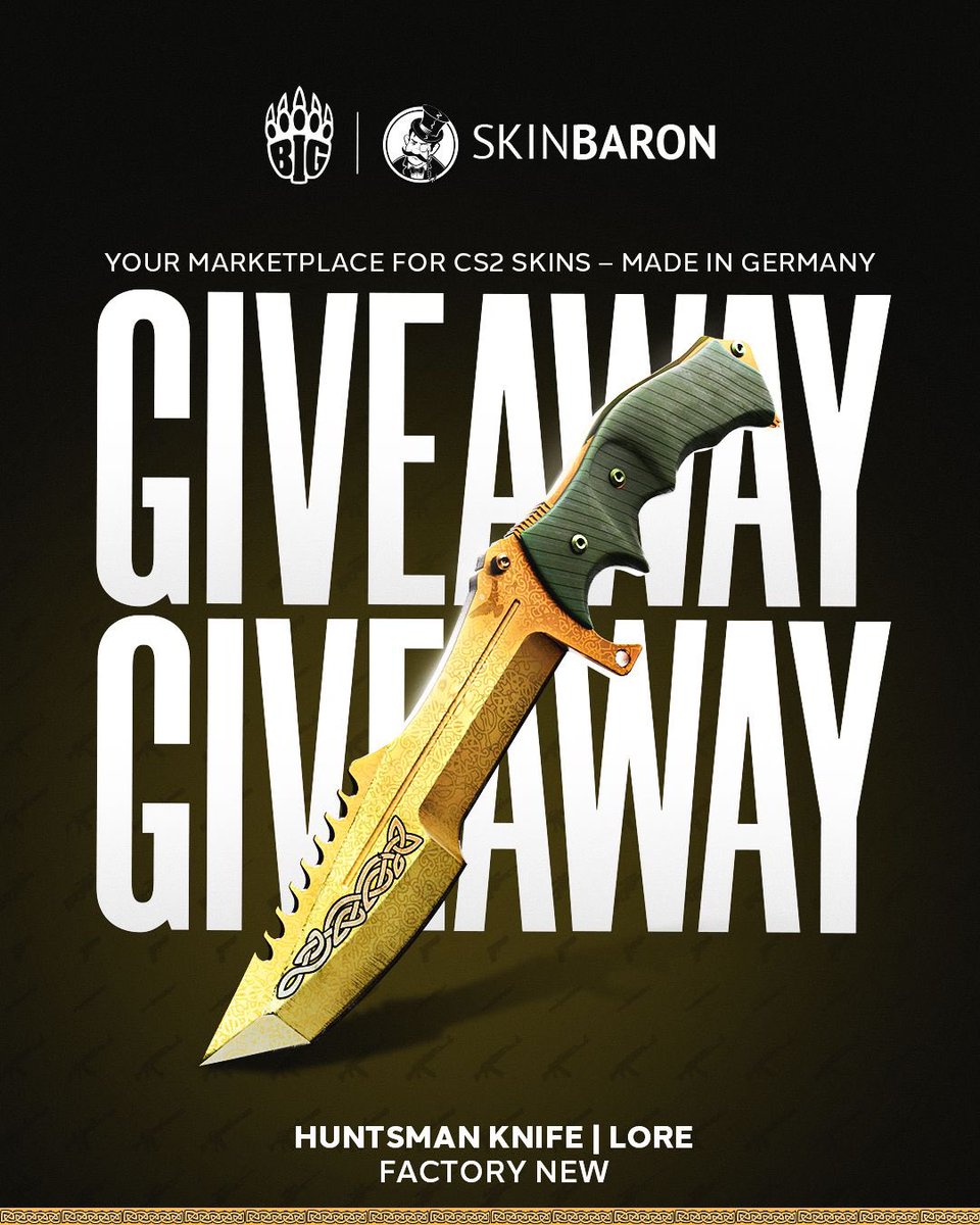 rigoN (@rigoncs) on Twitter photo ᵂᴱᴿᴮᵁᴺᴳ
I'll soon be going to my first tournament with BIG 🔥
Before we head off to the BLAST Fall Groups, I've got a special <a href="/SkinBaronEN/">SkinBaron.com</a> giveaway for you!
To enter:
✅ Follow <a href="/rigoNcs/">rigoN</a>, <a href="/BIGCLANgg/">BIG</a> & <a href="/SkinBaronEN/">SkinBaron.com</a>
🔁 Retweet
👋 Tag a friend
BIG will draw the winner on ᵂᴱᴿᴮᵁᴺᴳ
I'll soon be going to my first tournament with BIG 🔥
Before we head off to the BLAST Fall Groups, I've got a special <a href="/SkinBaronEN/">SkinBaron.com</a> giveaway for you!
To enter:
✅ Follow <a href="/rigoNcs/">rigoN</a>, <a href="/BIGCLANgg/">BIG</a> & <a href="/SkinBaronEN/">SkinBaron.com</a>
🔁 Retweet
👋 Tag a friend
BIG will draw the winner on