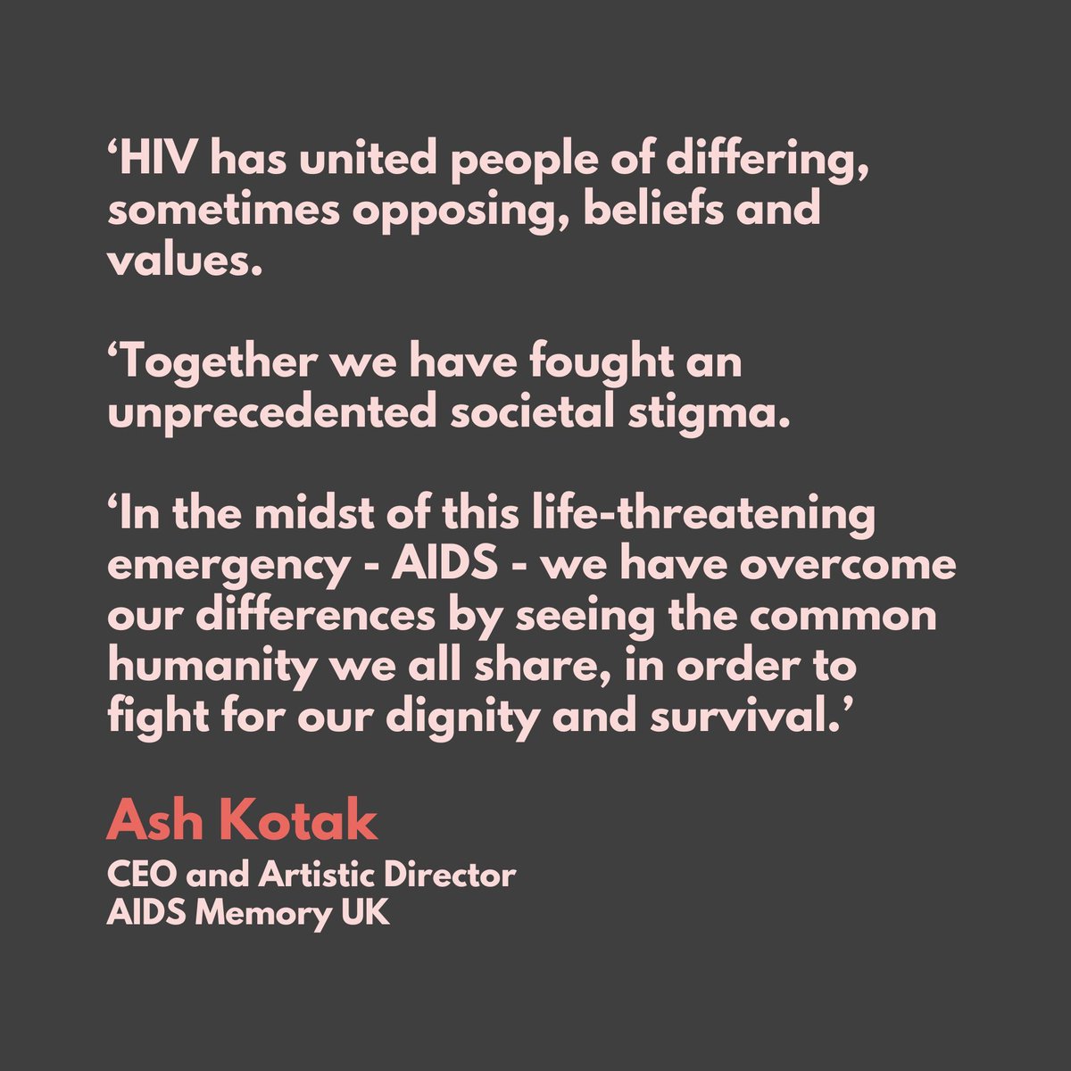 AIDSMemoryUK's tweet photo. In London + around the 🌏, HIV stigma - born of ignorance + prejudice, resulting in discrimination + marginalisation - has cost countless lives + made countless others far, far harder.
#ZeroHIVStigmaDay
Help create The AIDS Memorial in London - donate at: https://t.co/S8dQWtyf8V https://t.co/laLhQi30nE