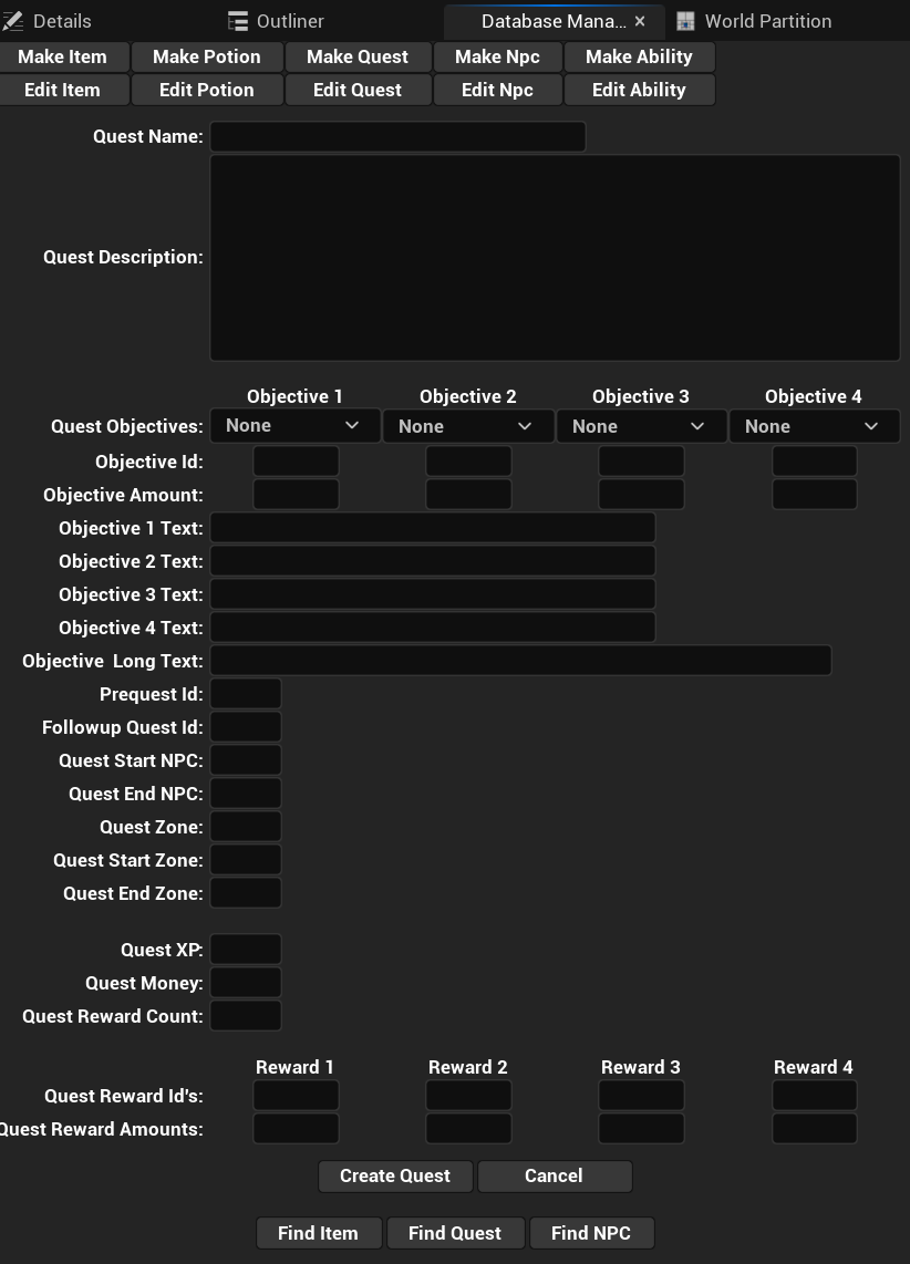 Undead_Studios's tweet photo. Making a database manager to speed up making items, quests, npc's etc

#ue5 #gamedev #indiegame #indiegamedev https://t.co/K2228iE3e3