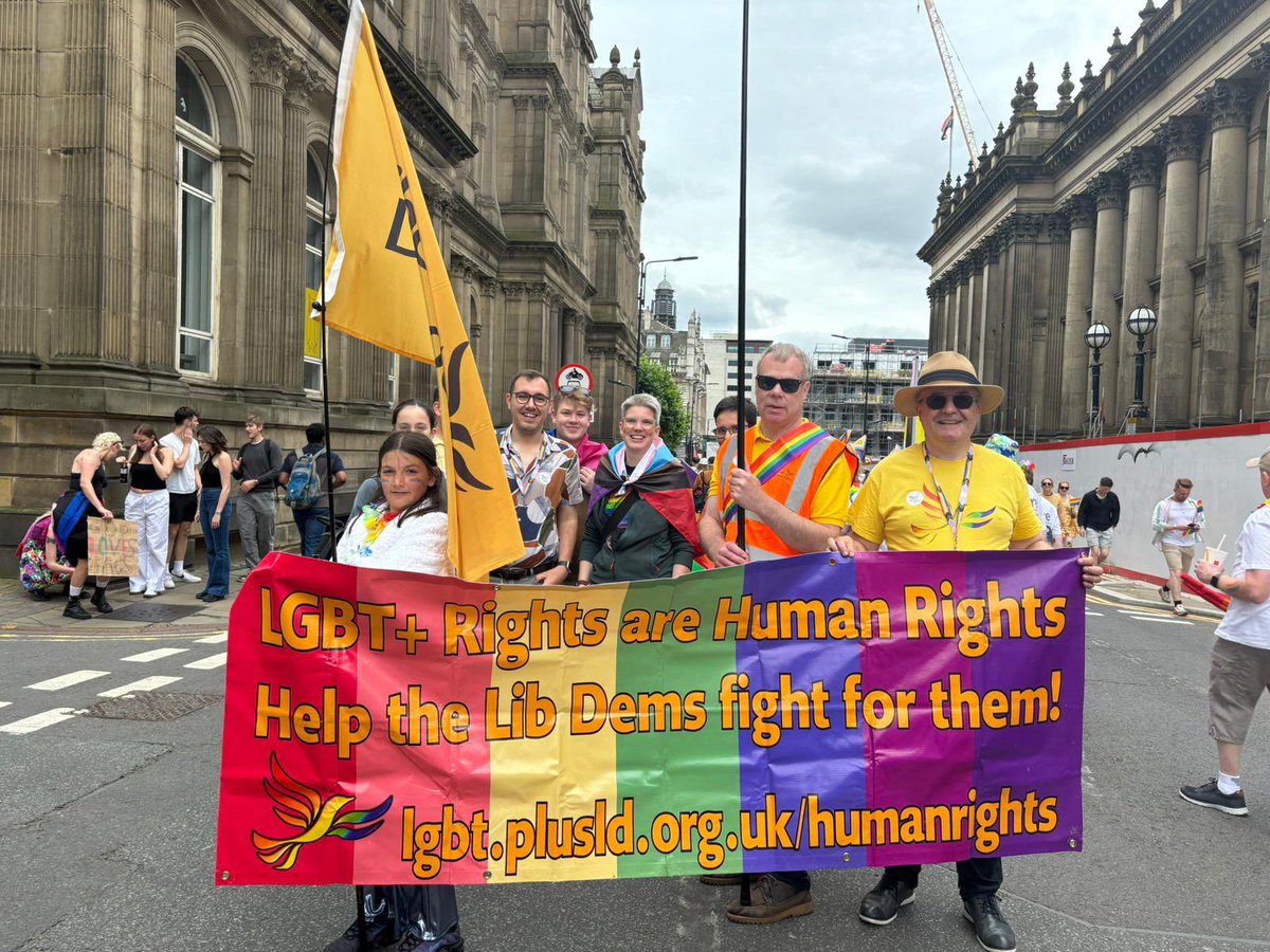 What a fabulous day at <a href="/LeedsPride/">Leeds Pride</a> today. 
We had a lot of support on the parade, and the “Say no to puberty blockers ban” petition got hundreds of signatures- the strength of feeling about this is huge. Hopefully Labour will listen. 
🏳️‍🌈🏳️‍⚧️🔶🏳️‍🌈🏳️‍⚧️🔶🏳️‍🌈🏳️‍⚧️🔶🏳️‍🌈🏳️‍⚧️🔶