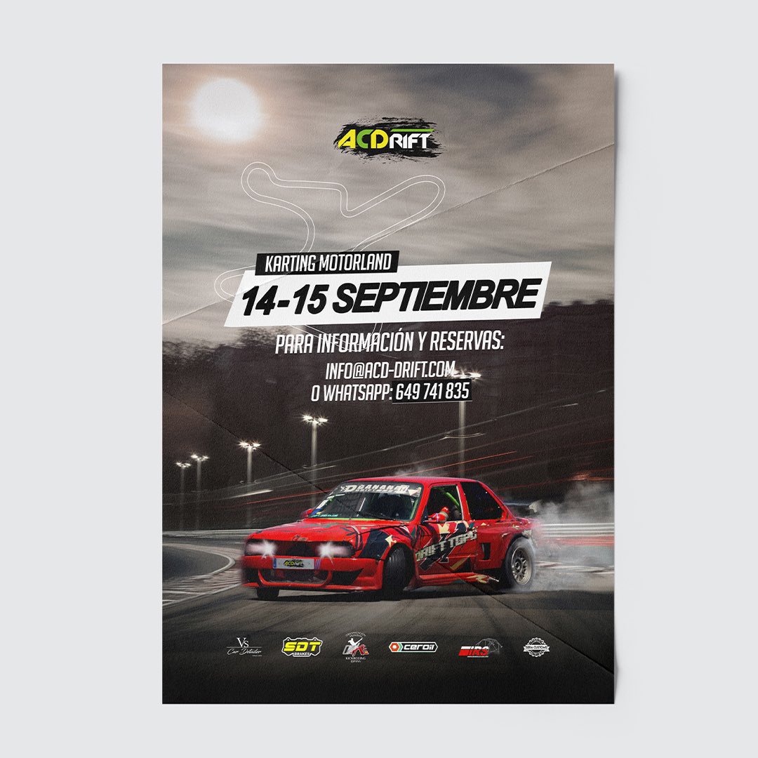 visual_snk's tweet image. Diseño de cartel + animación para #acd_drift 💨🛞