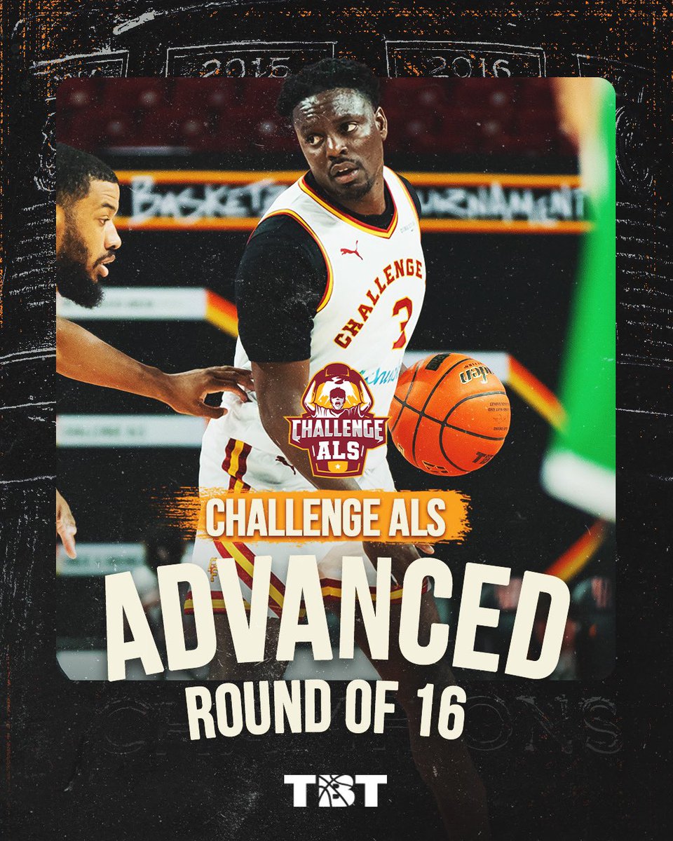 TBT (@thetournament) on Twitter photo CHALLENGE ALS IS STILL ALIVE!
They’re headed to TBT’s Round of 16!
4 wins away from $1MILLION as <a href="/TMchallengeALS/">Team Challenge ALS</a> heads to the Houston Regional Final at 8pmCDT on Tuesday 🔥 CHALLENGE ALS IS STILL ALIVE!
They’re headed to TBT’s Round of 16!
4 wins away from $1MILLION as <a href="/TMchallengeALS/">Team Challenge ALS</a> heads to the Houston Regional Final at 8pmCDT on Tuesday 🔥