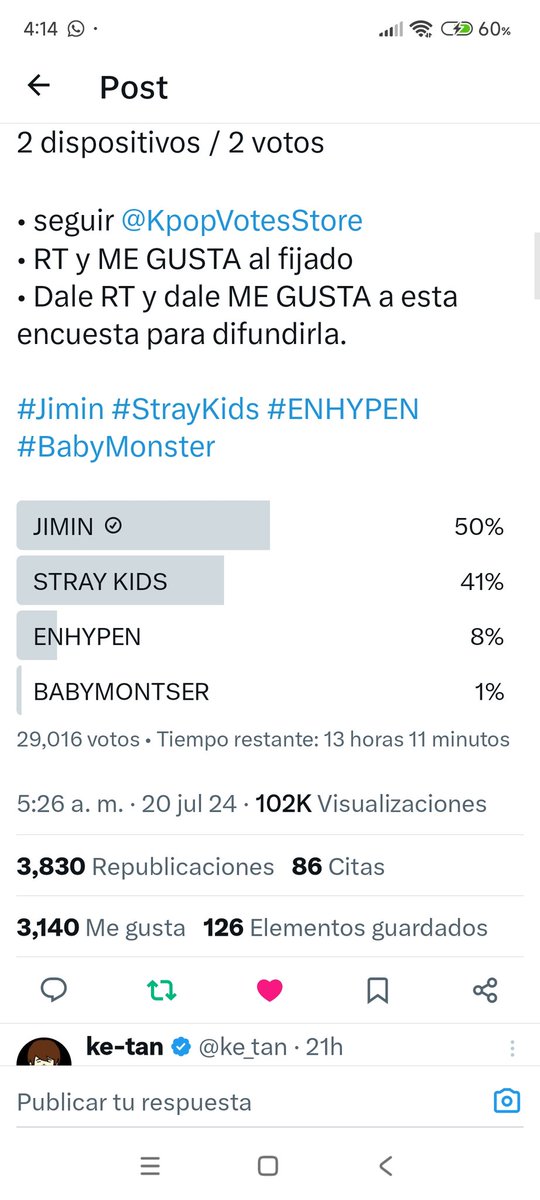 Danny51245843's tweet photo. @KpopVotesStore Done for #JIMIN https://t.co/wFmeTDYYka