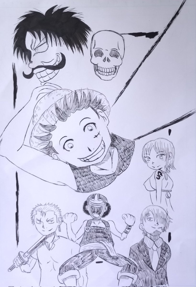 ACCESS_CHORD's tweet photo. オレのタッチで #ワンピースイラスト 描きました😁😄
ワンピース27周年おめでとニカ😁😄

 #ONEPIECEの日 #ワンピースの日 #ワンピの日 
#ONEPIECEC #onepiece #ワンピース #ワンピ 
#ワンピイラスト 
#アナログイラスト #アナログ絵 https://t.co/QiIvyTiHOG