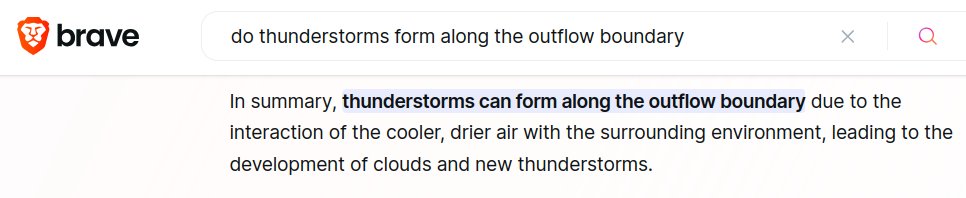 MikeChillit's tweet image. #Outflow #Boundaries
My AI coach weighs in. Says it isn't unusual for T-storms to form along an outflow boundary.
I just never noticed before..