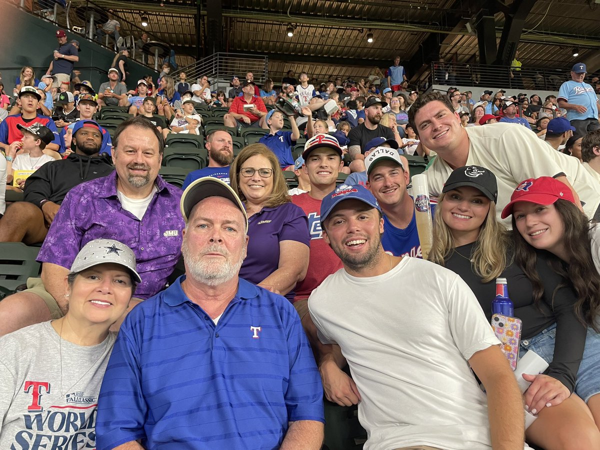 DFWDukes's tweet image. Great day at the Texas Rangers game with fellow Dukes! #jmualumni