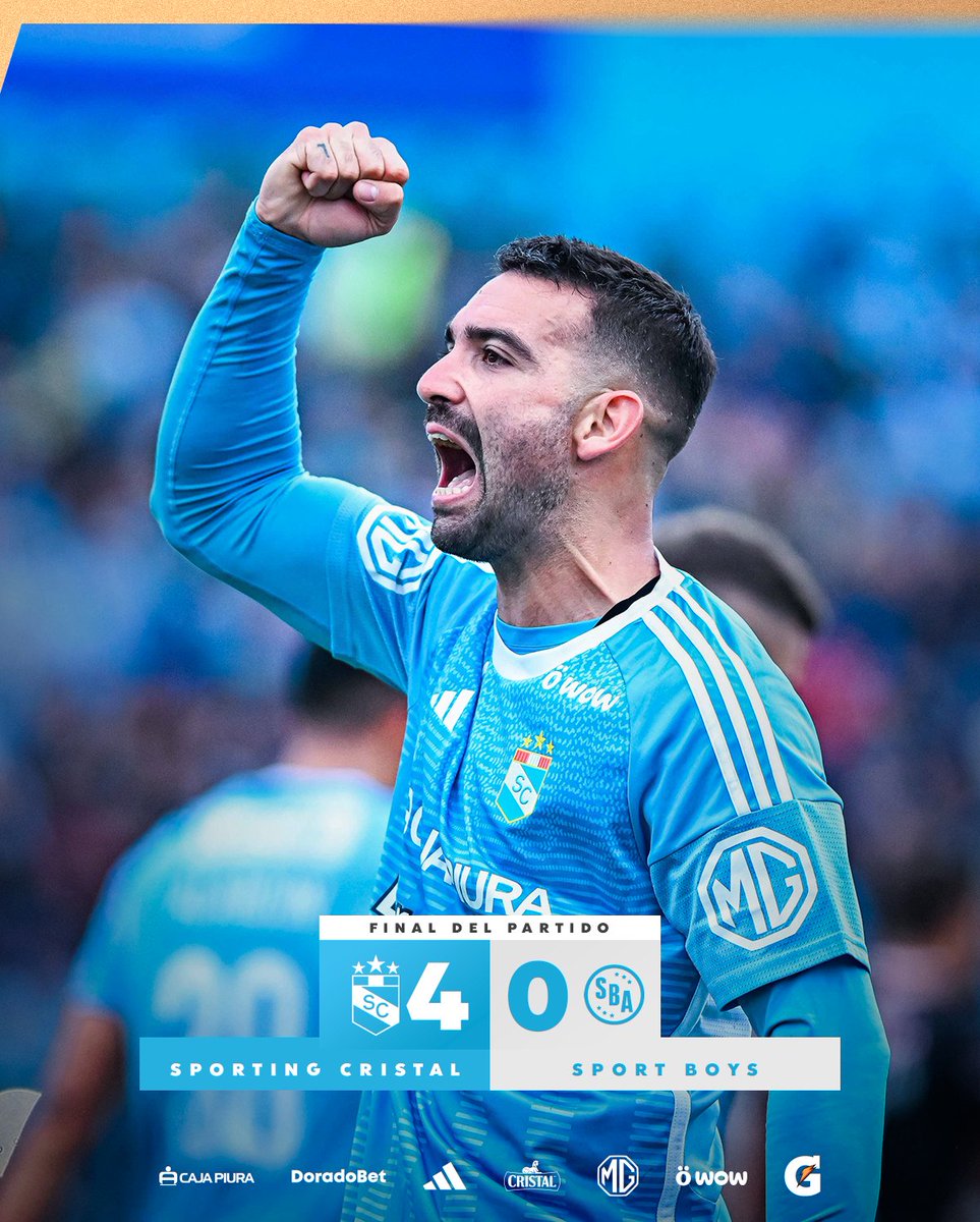 ClubSCristal's tweet photo. 🔚 Final del partido.

¡Los tres puntos se quedan en casa! ¡VAMOS SC! 🩵💪

Sporting Cristal 4 - 0 Sport Boys

#FuerzaCristal https://t.co/RWc5jkgwBE