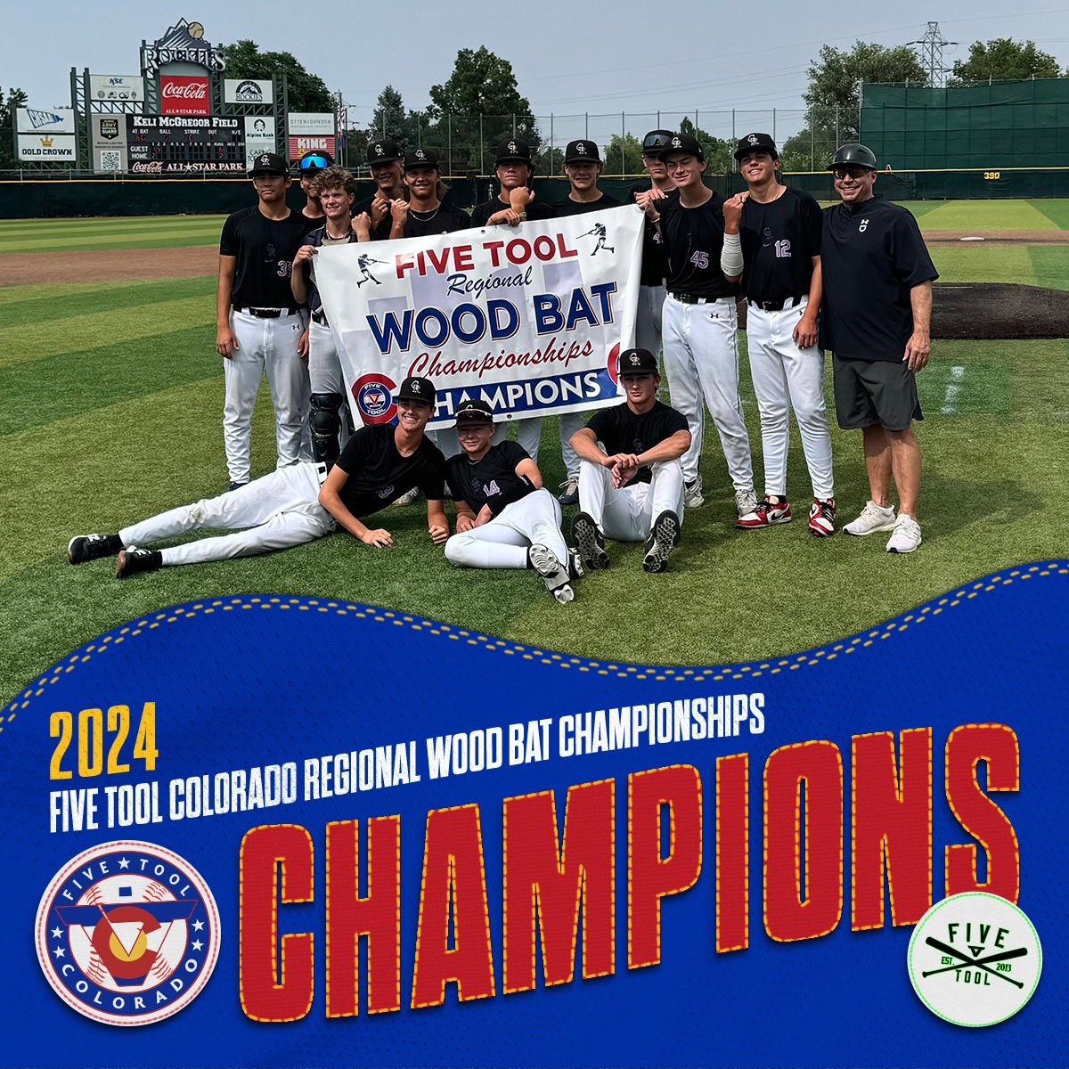 🏆 Champions 🏆

Congrats to <a href="/RockiesScout/">Rockies Scout Team</a> 2027’s on winning the 16U Division of the <a href="/FiveTool/">Five Tool Baseball</a> Colorado Regional Wood Bat Championships!

#WatchEm