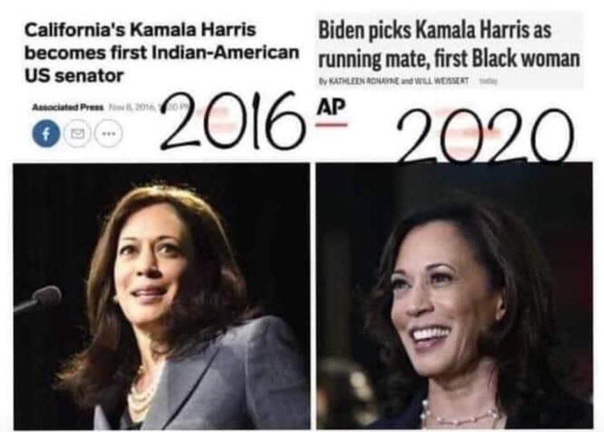 Just a reminder that Kamala Harris <a href="/KamalaHarris/">Kamala Harris</a> isn’t black. 

She’s Indian American. She pretends to be black as part of the delusional, Democrat DEI quota.