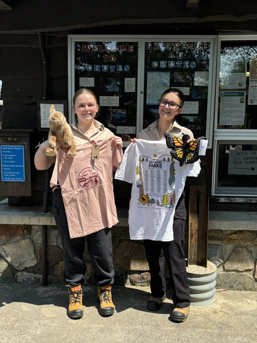 🌳 Happy #StaffSunday 🌳

Here are Elizabeth and Mackenzie, two of our gate attendants!🐰🦋

Mackenzie is on her second year at Chutes, and Elizabeth on her first. You can find them in the gatehouse, welcoming campers with a friendly smile!

#StaffSunday #OntarioParksNE