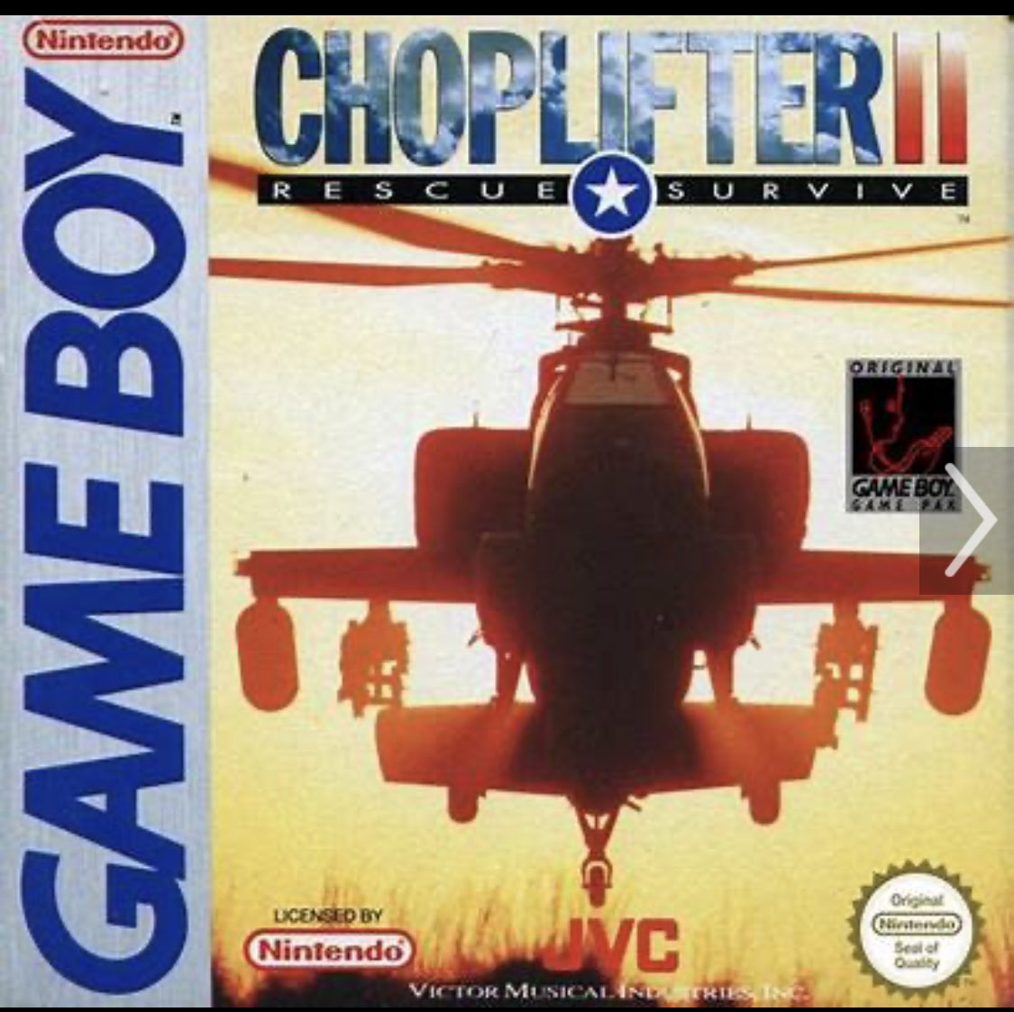 bwon35's tweet photo. Game Boy Sunday……..Choplifter II (1991)…….@Retro_Graders……..@retrofreshc……@RetroBlastUS…….#gbsunday…….#ilovethe90s…….#choplifterii…….#jvc…..#jvcgames…….. https://t.co/UfC64DVUeH