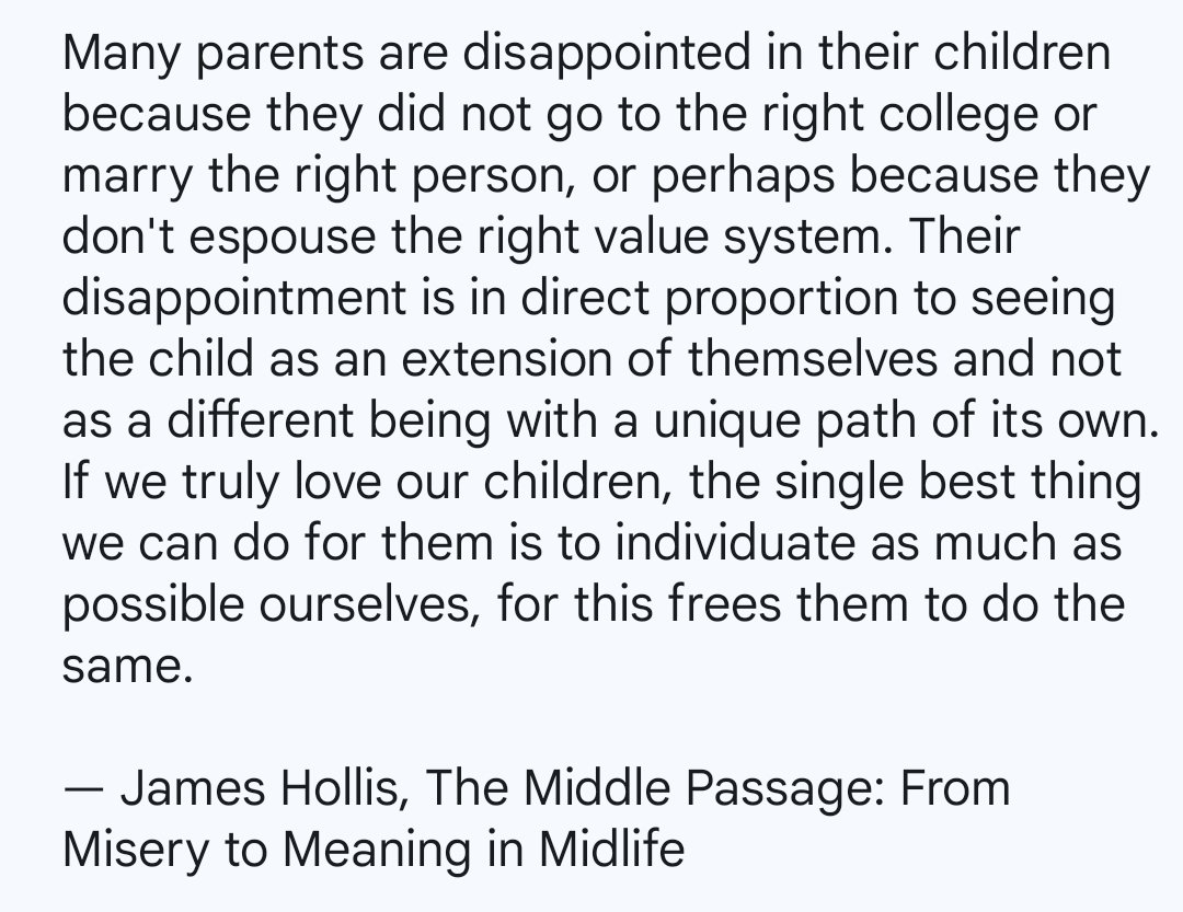 James Hollis on how parents should not treat their children as an extension of their own egos.